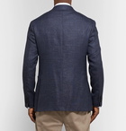 Canali - Blue Kei Slim-Fit Stretch-Wool and Linen Blend Blazer - Men - Blue