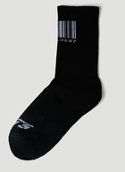 VTMNTS - Barcode Socks in Black