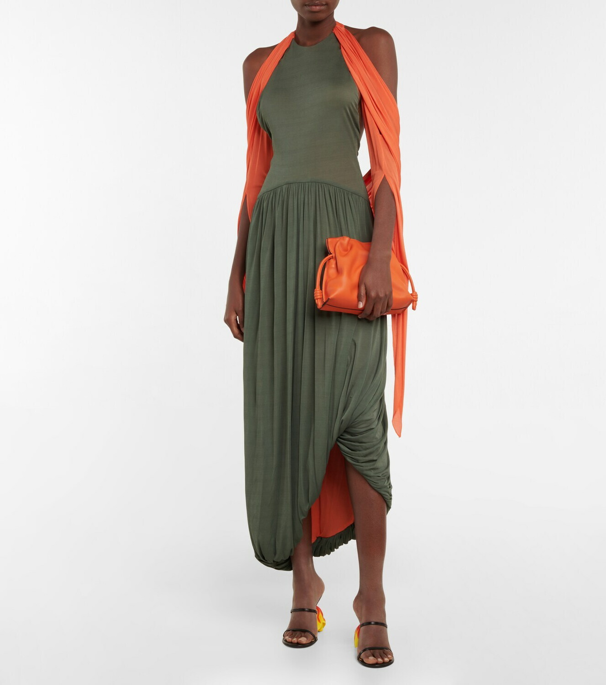 【関税&送料込】Loewe Draped Midi Dress Loewe Draped halterneck midi dress Loewe