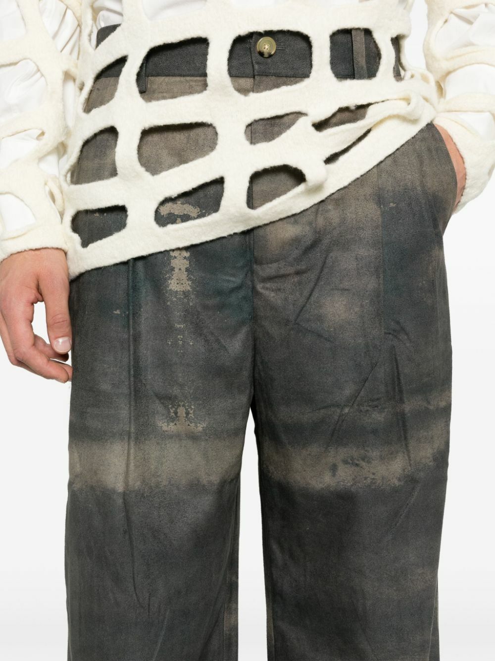 Feng Chen Wang Panelled Straight Trousers Feng Chen Wang