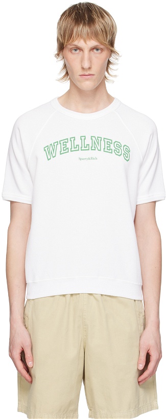 Photo: Sporty & Rich White 'Wellness' Ivy T-Shirt