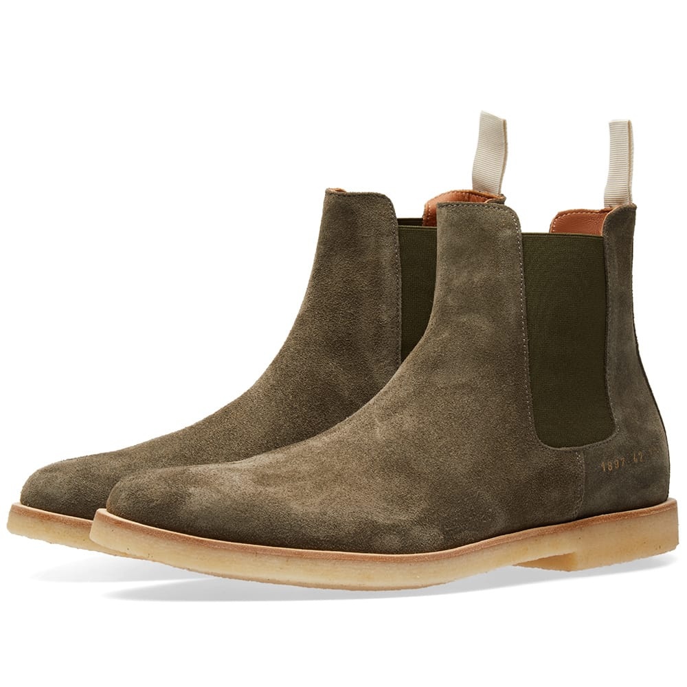 Photo: Common Projects Chelsea Boot Green