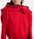 Magda Butrym Scarf-detail cotton-blend hoodie