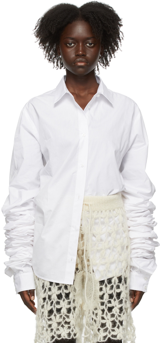 Puppets and Puppets SSENSE Exclusive White Extra Long Sleeve Shirt