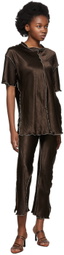 Yuzefi Brown Curly T-Shirt