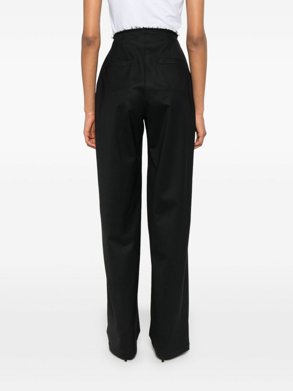 Jade Cropper Raw-Edge Tailored Trousers