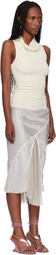 Rick Owens Off-White Temple Sliced Midi Dress