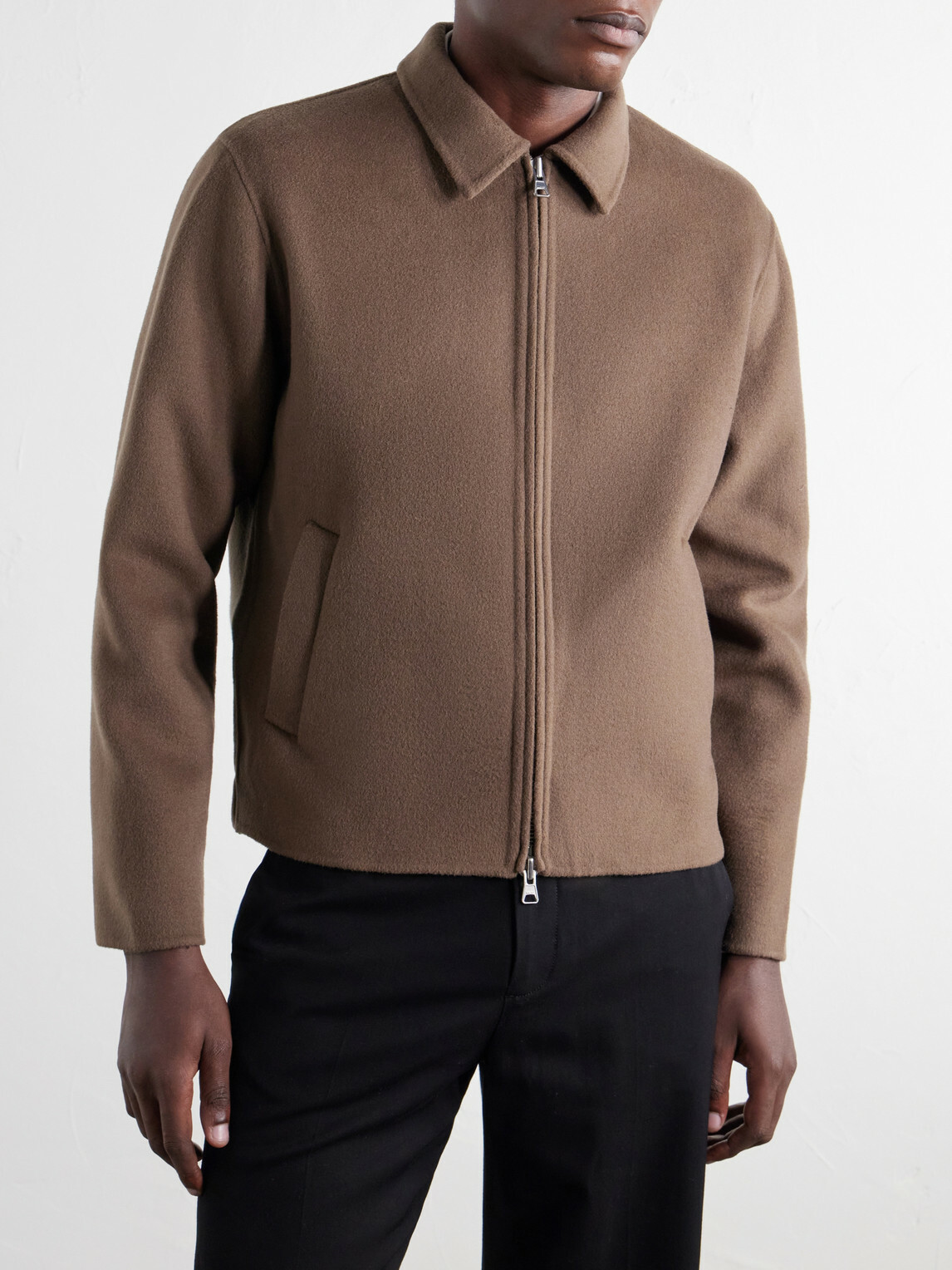 NN07 - Arlo 8447 Wool-Blend Felted Jacket - Neutrals