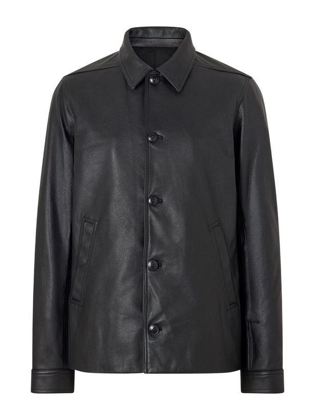 Photo: Rick Owens - Brad Leather Jacket - Black