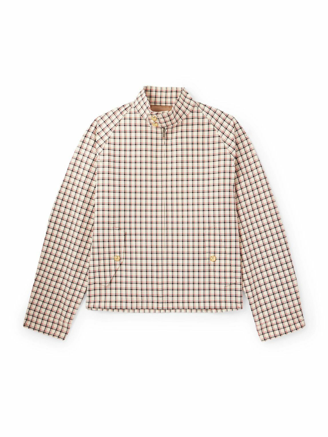 【関税＆送料込み】Valentino Garavani Check-Pattern Jacket Single-breasted Wool Blend Jacket With Check Pattern for Man