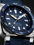Bell & Ross - BR 03-92 Diver Blue Automatic 42mm Stainless Steel and Rubber Watch, Ref. No. BR0392-D-BU-ST/SRB