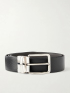 Canali - 3.5cm Reversible Leather Belt - Black