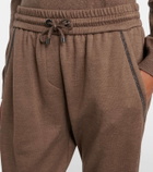 Brunello Cucinelli Embellished cotton-blend sweatpants