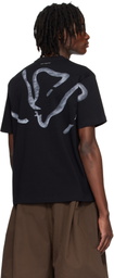 pet-tree-kor Black Texting On Pasta T-shirt