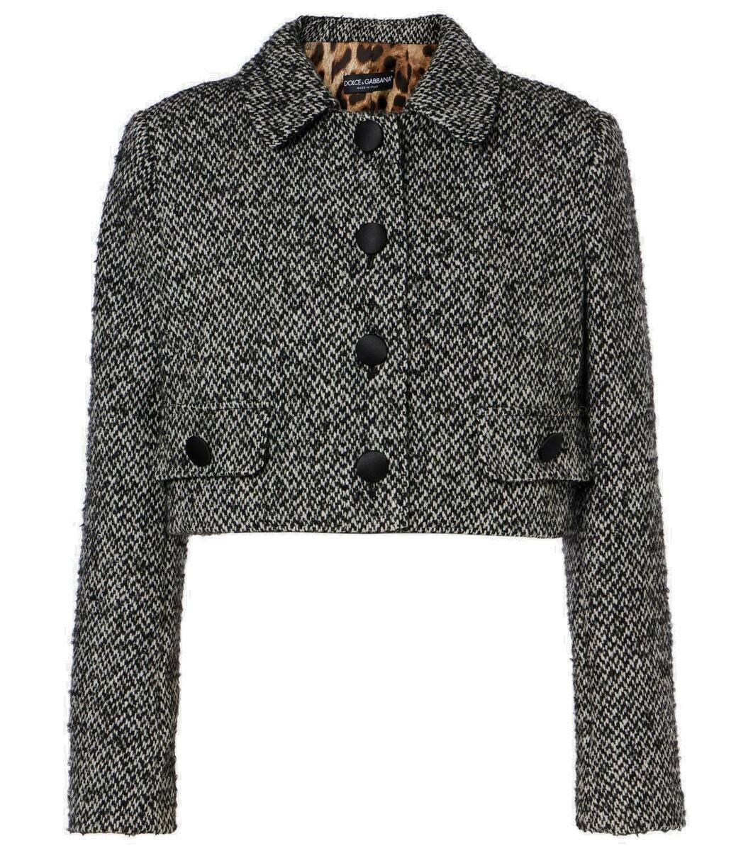 Dolce&Gabbana Cropped wool-blend tweed jacket Dolce & Gabbana