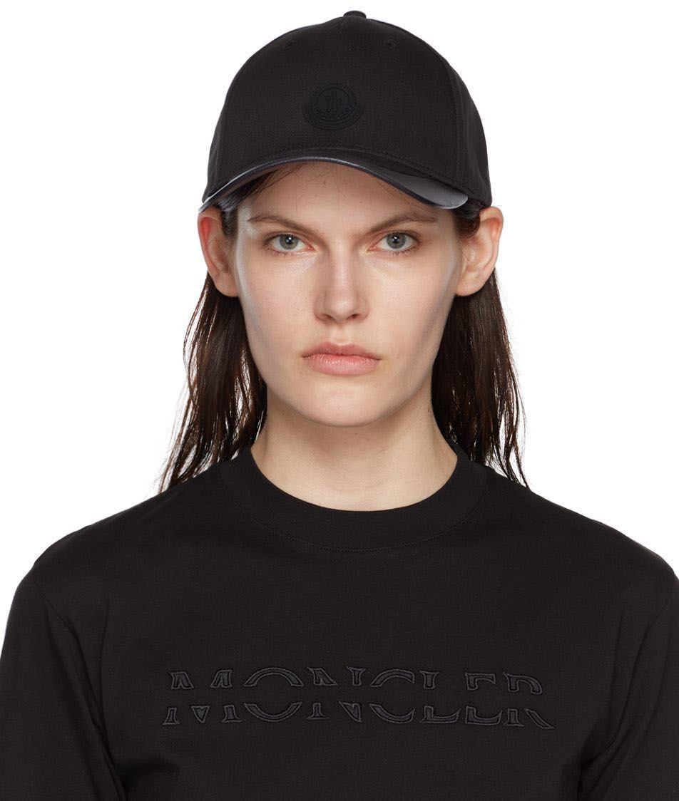 Moncler Black Logo Cap Moncler