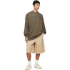 Fear of God ESSENTIALS Khaki Merch Long Sleeve T-shirt