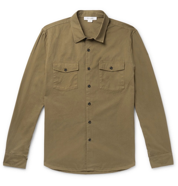 Photo: FRAME - Cotton-Twill Shirt - Green