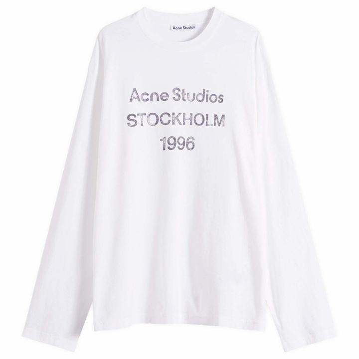 Photo: Acne Studios Men's Edden 1996 G Long Sleeve T-Shirt in Off White