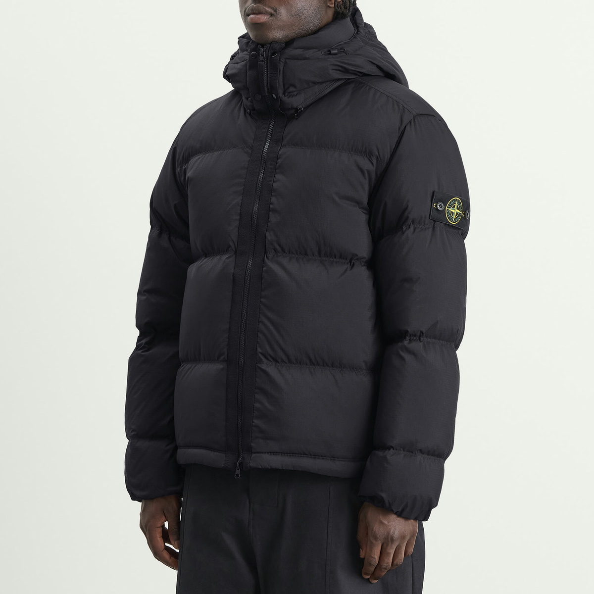 Stone Island Men's Matt Ripstop Cordura Down Jacket in Black
