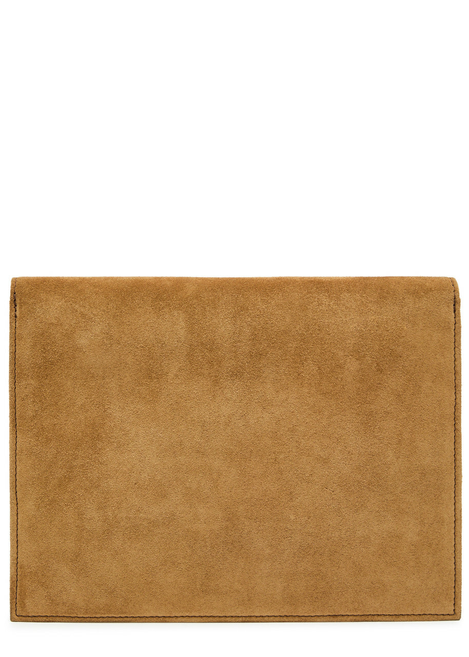 Metier Large Suede Jewellery Pouch - Tan - One Size