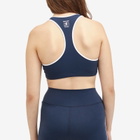 Sporty & Rich Women's Runner Box V-Neck Sports Bra in Navy White