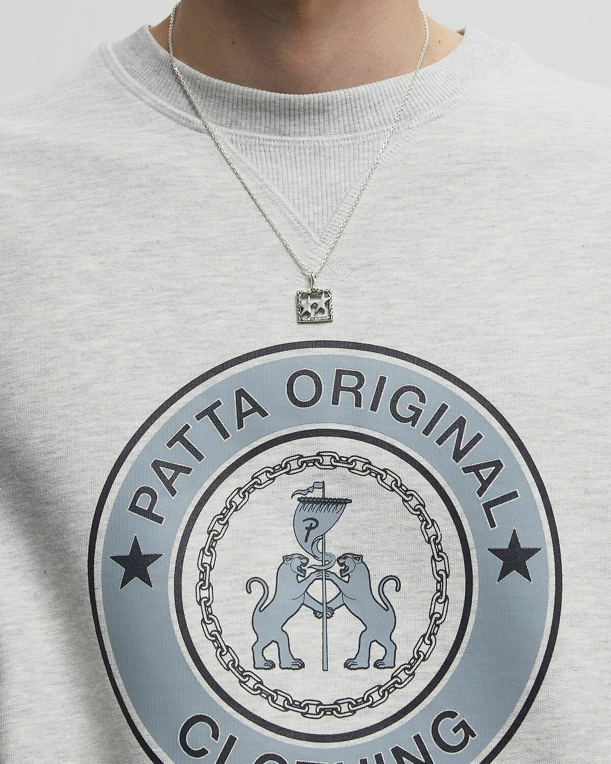 PATTA Marina Crewneck Sweater (PT) Grey Mens Sweatshirt