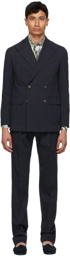 DOPPIAA Navy Seersucker Aadolfo Suit
