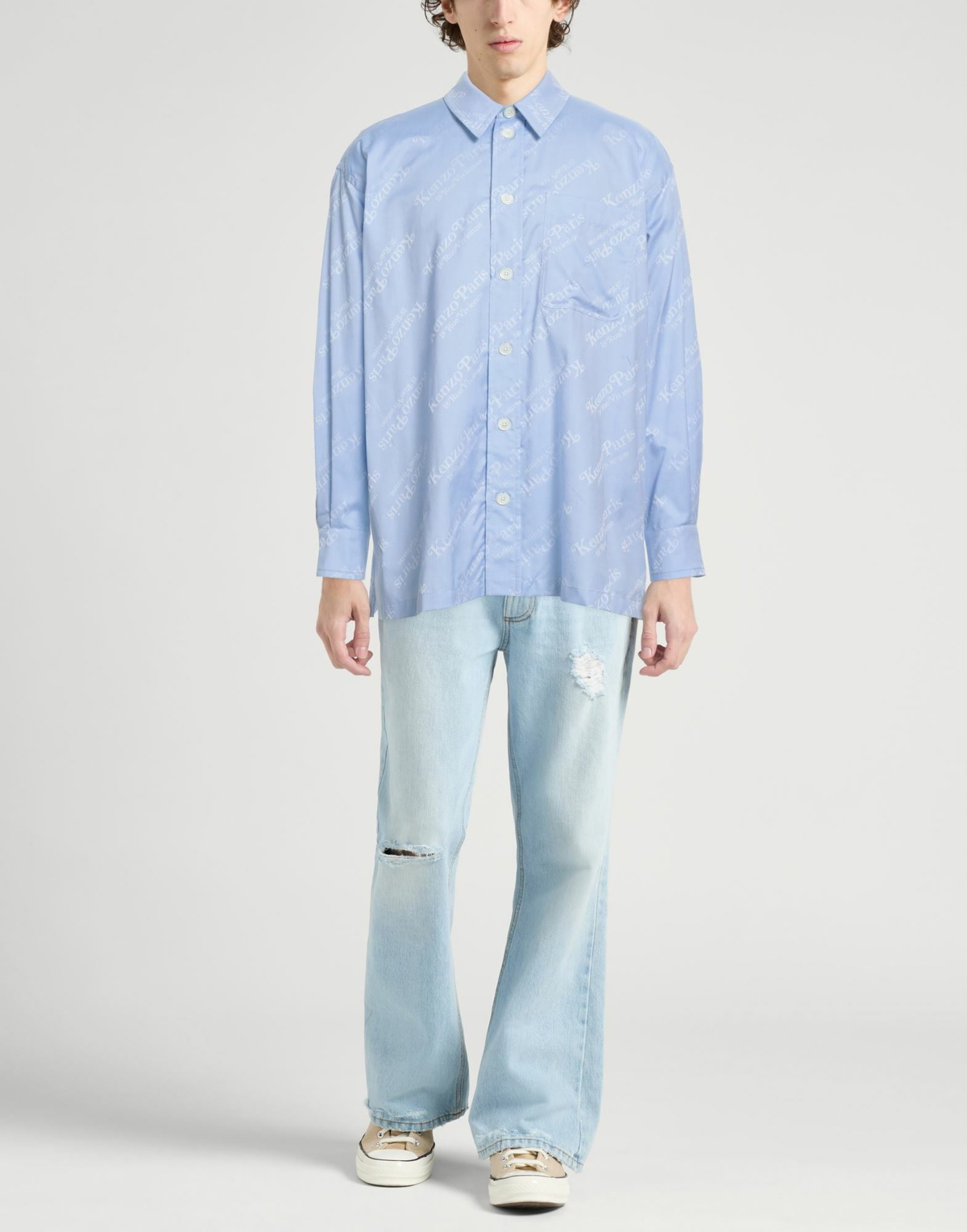 Kenzo Mens Shirt Sky in Blue