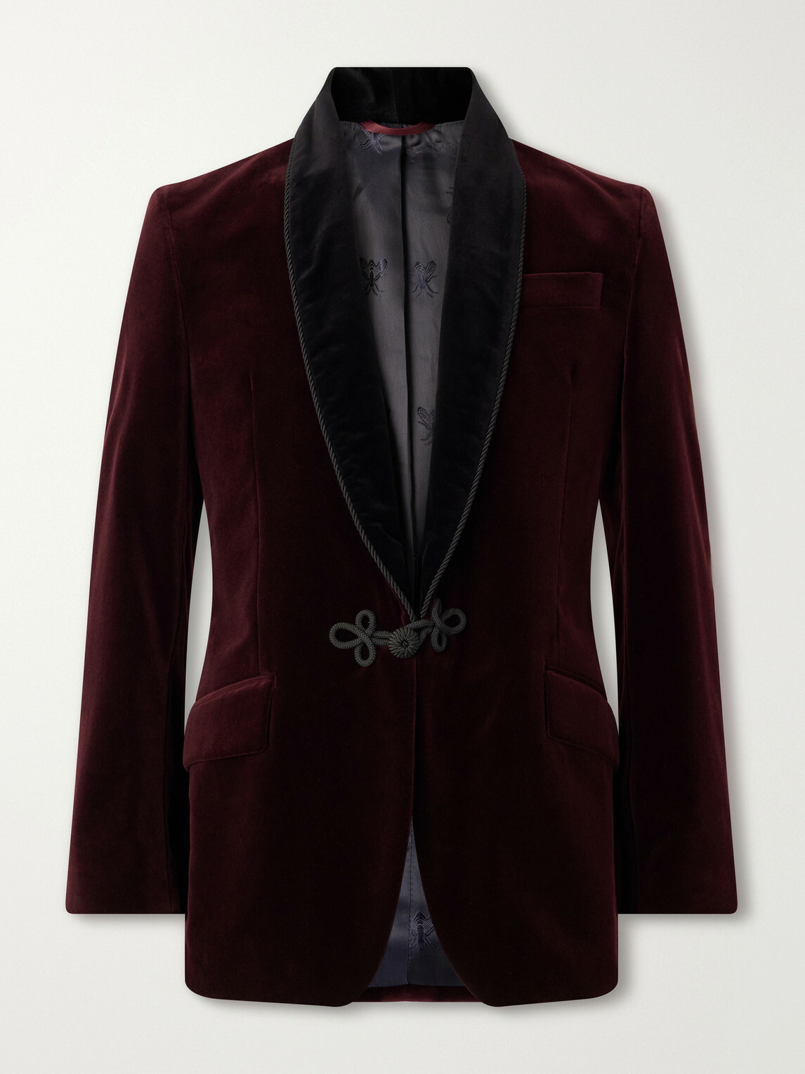 Favourbrook - Cotton-Velvet Tuxedo Jacket - Burgundy