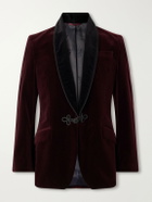 Favourbrook - Cotton-Velvet Tuxedo Jacket - Burgundy