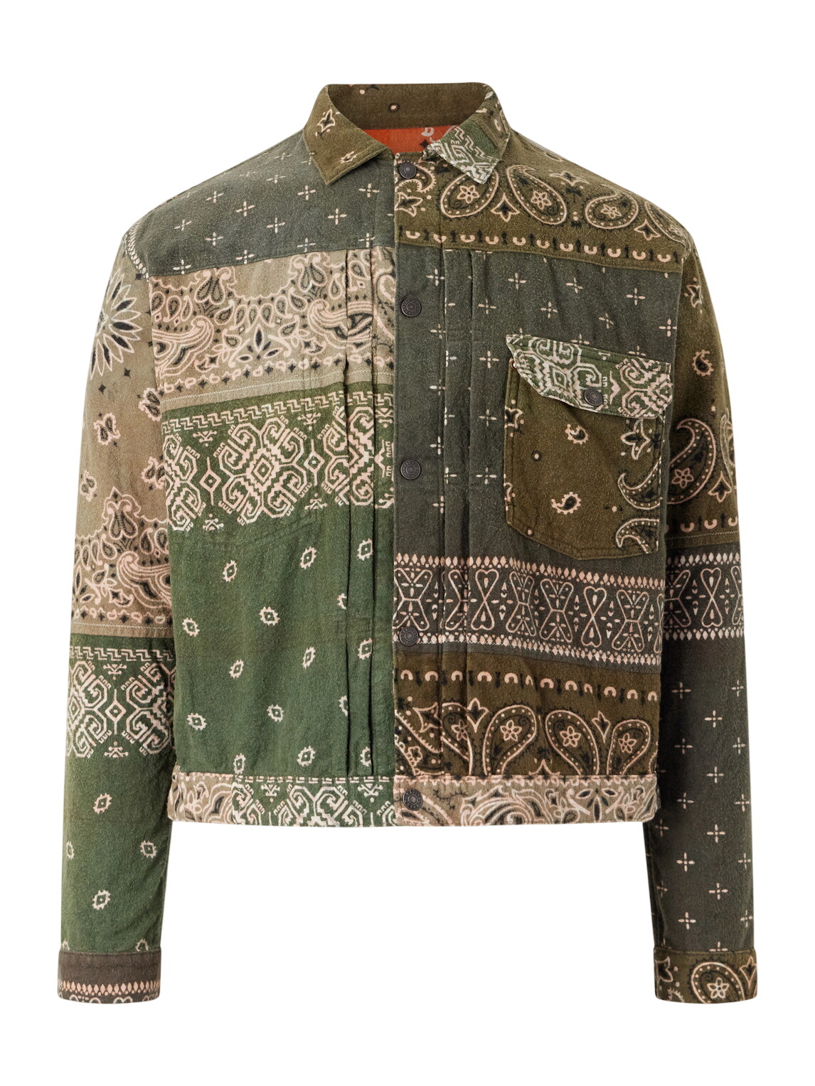 KAPITAL - CPO Brushed Cotton-Fleece Shirt - Red KAPITAL