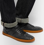 Officine Creative - Karma Washed-Leather Sneakers - Men - Black