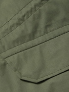 Yves Salomon - Cotton-Blend Twill Parka with Detachable Shearling Liner - Green