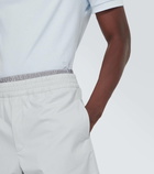 Bottega Veneta Layered cotton twill Bermuda shorts