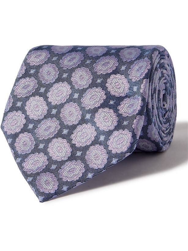 Photo: Turnbull & Asser - 9.5cm Floral Silk-Jacquard Tie