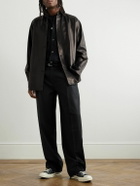 A.PRESSE - Leather Shirt Jacket - Black