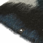 and wander Men's Mixed Colour Shaggy Knit Beanie in Black Mix