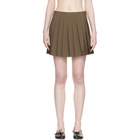 MM6 Maison Margiela Brown Pleated Miniskirt