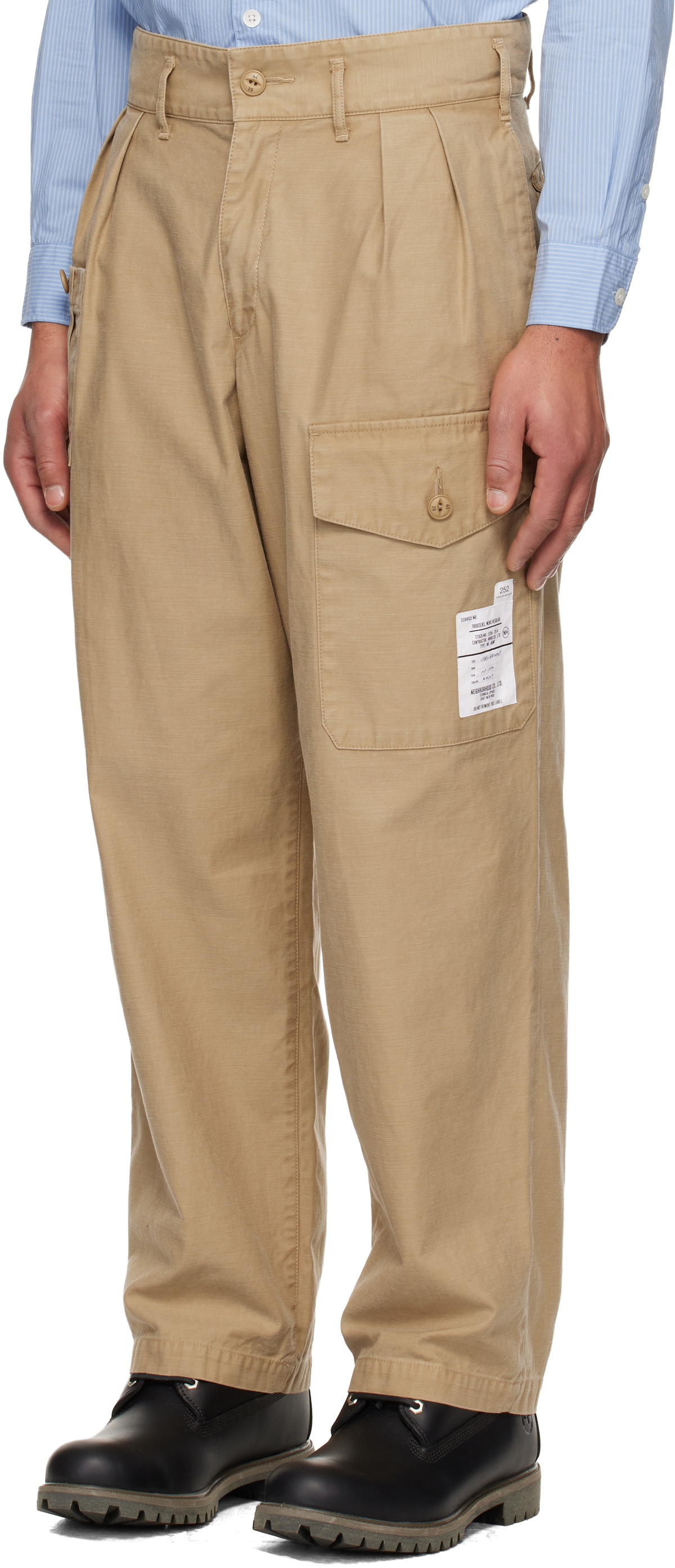 Neighborhood Beige Two Tuck Cargo Pants