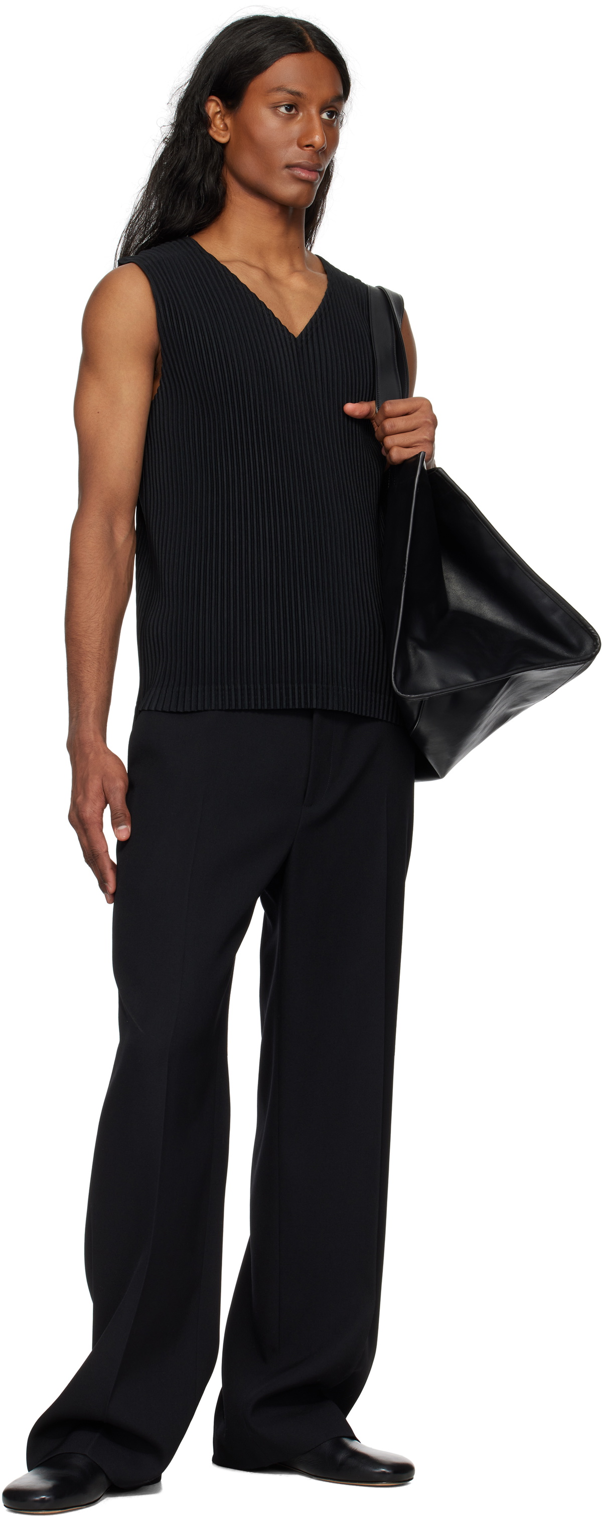 Issey Miyake Homme Plissé black tank top Polyester ref