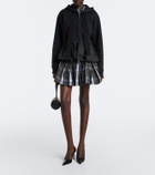 Patou Peplum cotton zip-up hoodie
