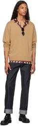Dries Van Noten Indigo Raw Denim Contrast Stitch Jeans