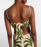 Johanna Ortiz Printed cotton and linen midi dress