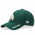 New Era LA Dodgers Visor Script 9Forty Cap in Dark Green 