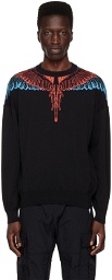 Marcelo Burlon County of Milan Black Icon Wings Sweater