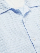 Universal Works - Convertible-Collar Cotton-Jacquard Shirt - Blue