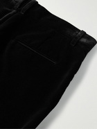 The Row - Gustavo Straight-Leg Cotton and Silk-Blend Velvet Trousers - Black