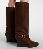 Ganni Wedge knee-high boots