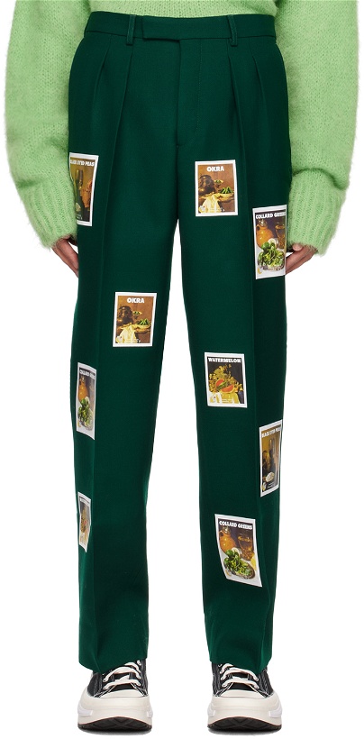 Photo: Sky High Farm Workwear Green Denim Tears Edition Suit Trousers